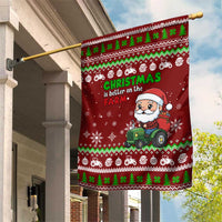 Tractor Santa Christmas Garden Flag Xmas Holiday Patterns - Wonder Print Shop