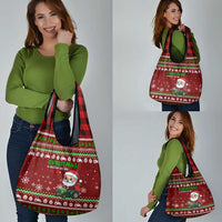Tractor Santa Christmas Grocery Bag Xmas Holiday Patterns - Wonder Print Shop