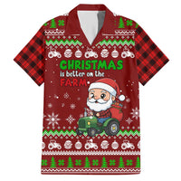Tractor Santa Christmas Hawaiian Shirt Xmas Holiday Patterns - Wonder Print Shop