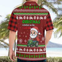 Tractor Santa Christmas Hawaiian Shirt Xmas Holiday Patterns - Wonder Print Shop