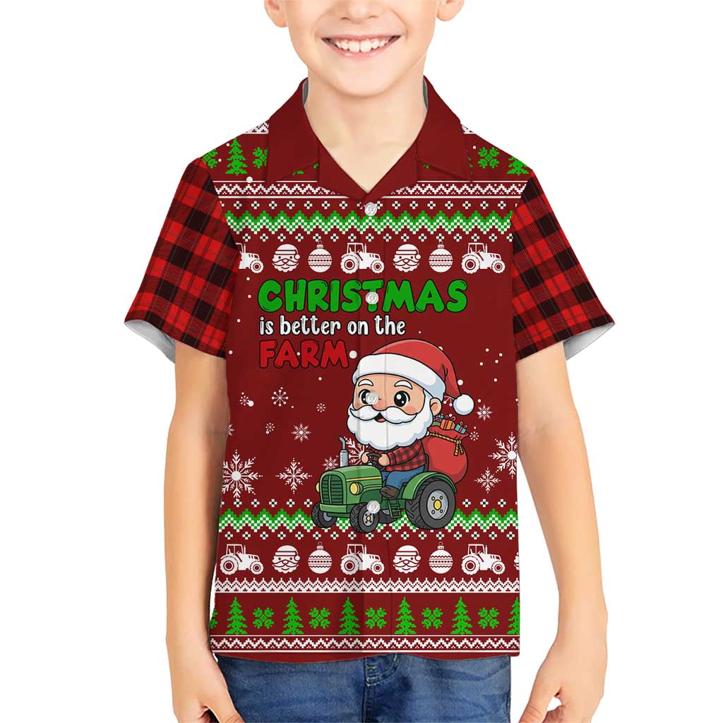 Tractor Santa Christmas Hawaiian Shirt Xmas Holiday Patterns - Wonder Print Shop