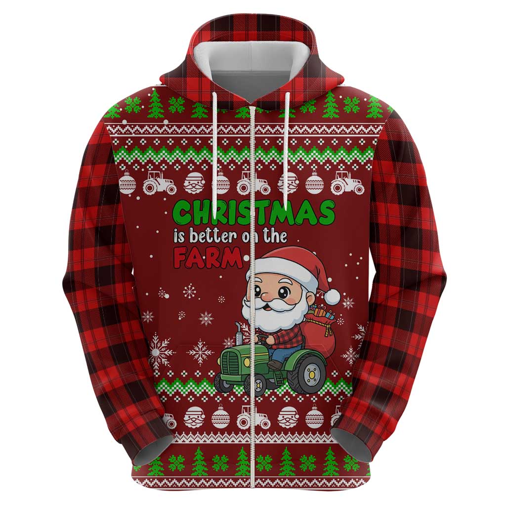 Tractor Santa Christmas Hoodie Xmas Holiday Patterns - Wonder Print Shop