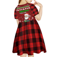 Tractor Santa Christmas Kid Short Sleeve Dress Xmas Holiday Patterns - Wonder Print Shop