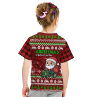 Tractor Santa Christmas Kid T Shirt Xmas Holiday Patterns - Wonder Print Shop