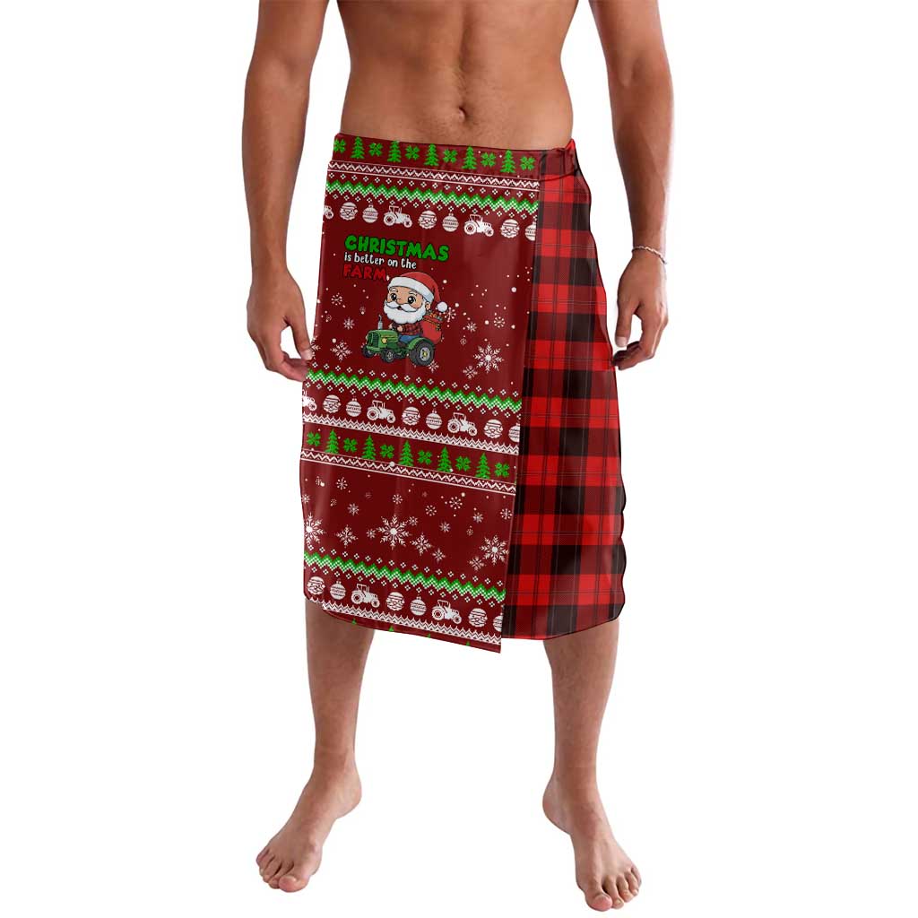 Tractor Santa Christmas Lavalava Xmas Holiday Patterns - Wonder Print Shop