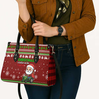 Tractor Santa Christmas Leather Bag Xmas Holiday Patterns - Wonder Print Shop
