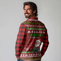 Tractor Santa Christmas Long Sleeve Polo Shirt Xmas Holiday Patterns - Wonder Print Shop