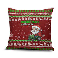 Tractor Santa Christmas Pillow Cover Xmas Holiday Patterns - Wonder Print Shop