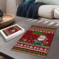 Tractor Santa Christmas Puzzle Xmas Holiday Patterns - Wonder Print Shop