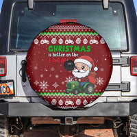 Tractor Santa Christmas Spare Tire Cover Xmas Holiday Patterns - Wonder Print Shop