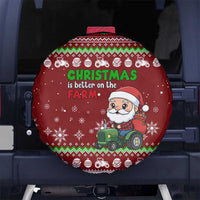 Tractor Santa Christmas Spare Tire Cover Xmas Holiday Patterns - Wonder Print Shop