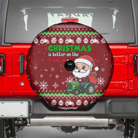 Tractor Santa Christmas Spare Tire Cover Xmas Holiday Patterns - Wonder Print Shop