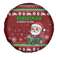 Tractor Santa Christmas Spare Tire Cover Xmas Holiday Patterns - Wonder Print Shop