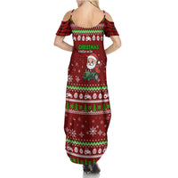 Tractor Santa Christmas Summer Maxi Dress Xmas Holiday Patterns - Wonder Print Shop
