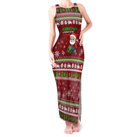 Tractor Santa Christmas Tank Maxi Dress Xmas Holiday Patterns - Wonder Print Shop
