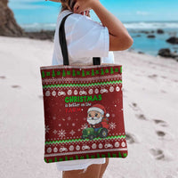 Tractor Santa Christmas Tote Bag Xmas Holiday Patterns - Wonder Print Shop
