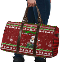 Tractor Santa Christmas Travel Bag Xmas Holiday Patterns - Wonder Print Shop