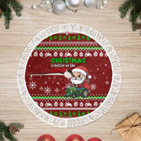 Tractor Santa Christmas Tree Skirt Xmas Holiday Patterns - Wonder Print Shop