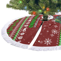Tractor Santa Christmas Tree Skirt Xmas Holiday Patterns - Wonder Print Shop