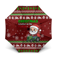 Tractor Santa Christmas Umbrella Xmas Holiday Patterns - Wonder Print Shop