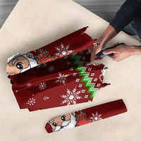 Tractor Santa Christmas Umbrella Xmas Holiday Patterns - Wonder Print Shop