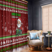 Tractor Santa Christmas Window Curtain Xmas Holiday Patterns - Wonder Print Shop