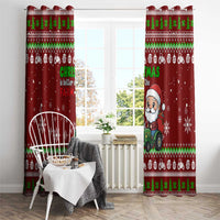 Tractor Santa Christmas Window Curtain Xmas Holiday Patterns - Wonder Print Shop