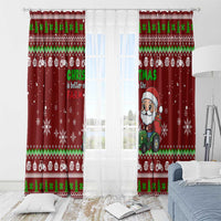 Tractor Santa Christmas Window Curtain Xmas Holiday Patterns - Wonder Print Shop