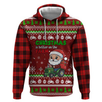 Tractor Santa Christmas Zip Hoodie Xmas Holiday Patterns - Wonder Print Shop