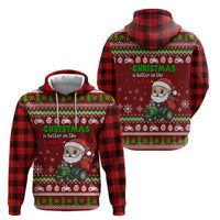 Tractor Santa Christmas Zip Hoodie Xmas Holiday Patterns - Wonder Print Shop