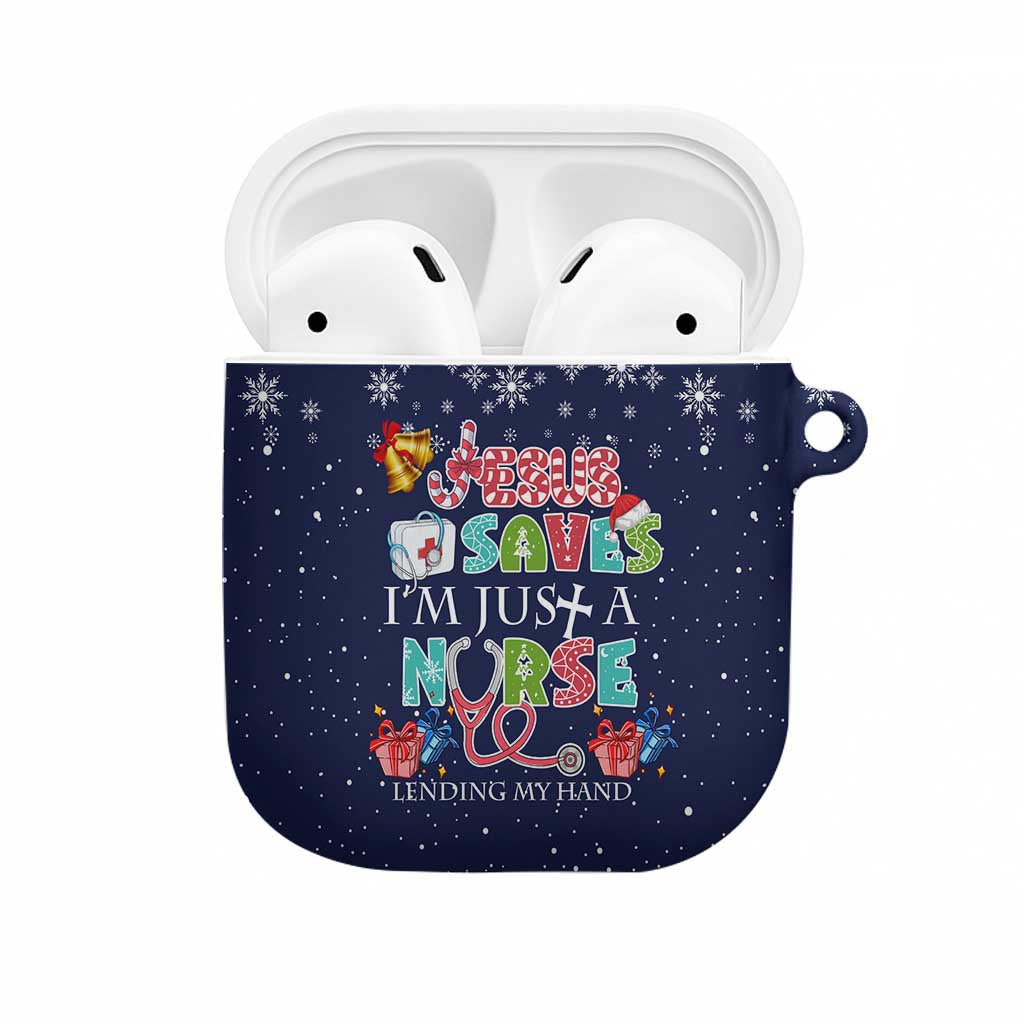 Nurse Life Jesus Christmas AirPods Case Xmas Holiday Patterns - Wonder Print Shop