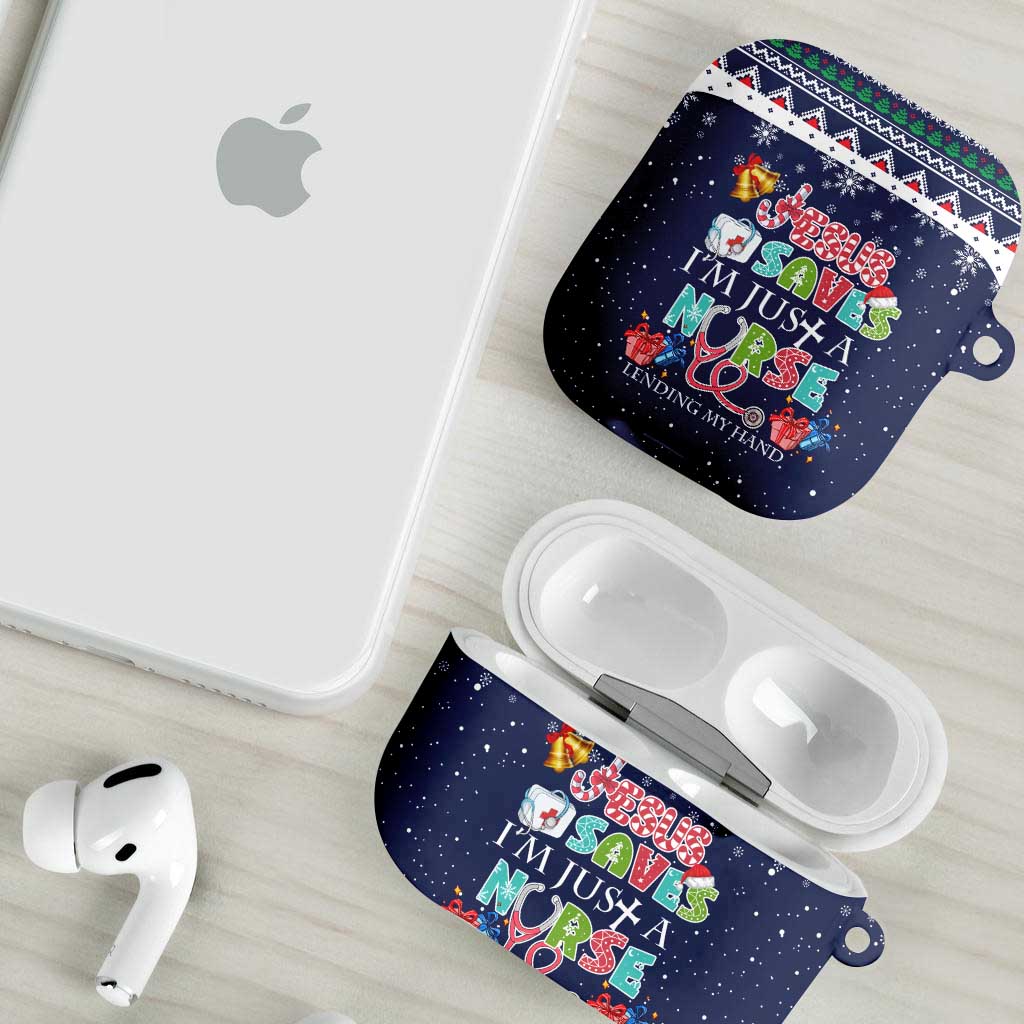 Nurse Life Jesus Christmas AirPods Case Xmas Holiday Patterns - Wonder Print Shop