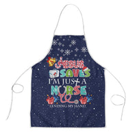 Nurse Life Jesus Christmas Apron Xmas Holiday Patterns - Wonder Print Shop