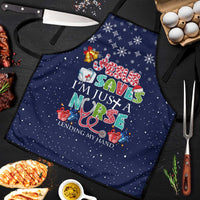 Nurse Life Jesus Christmas Apron Xmas Holiday Patterns - Wonder Print Shop