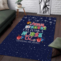 Nurse Life Jesus Christmas Area Rug Xmas Holiday Patterns - Wonder Print Shop