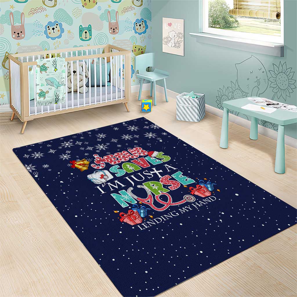 Nurse Life Jesus Christmas Area Rug Xmas Holiday Patterns - Wonder Print Shop
