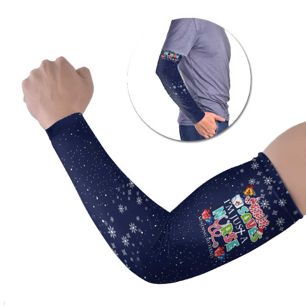 Nurse Life Jesus Christmas Arm Sleeves Xmas Holiday Patterns - Wonder Print Shop