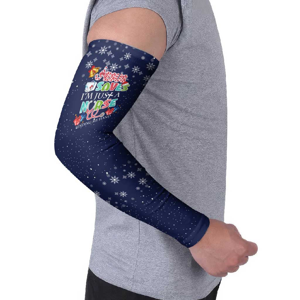Nurse Life Jesus Christmas Arm Sleeves Xmas Holiday Patterns - Wonder Print Shop