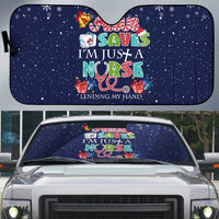 Nurse Life Jesus Christmas Auto Sun Shade Xmas Holiday Patterns - Wonder Print Shop