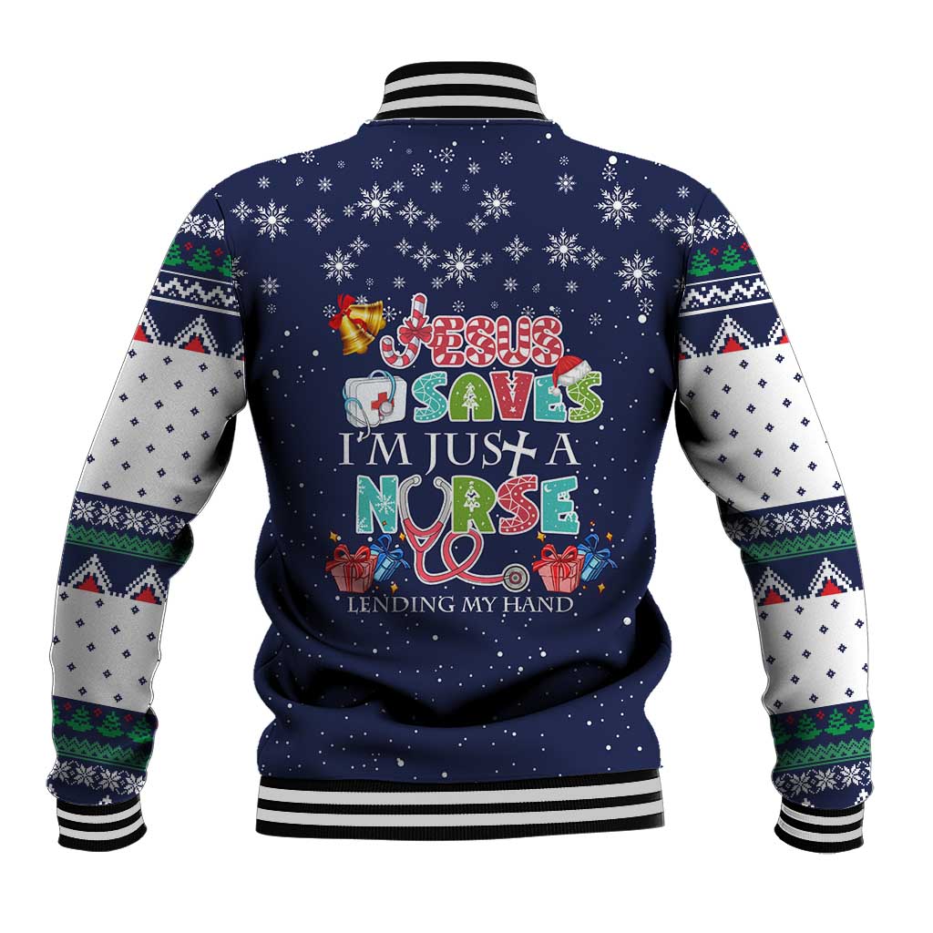 Nurse Life Jesus Christmas Baseball Jacket Xmas Holiday Patterns - Wonder Print Shop