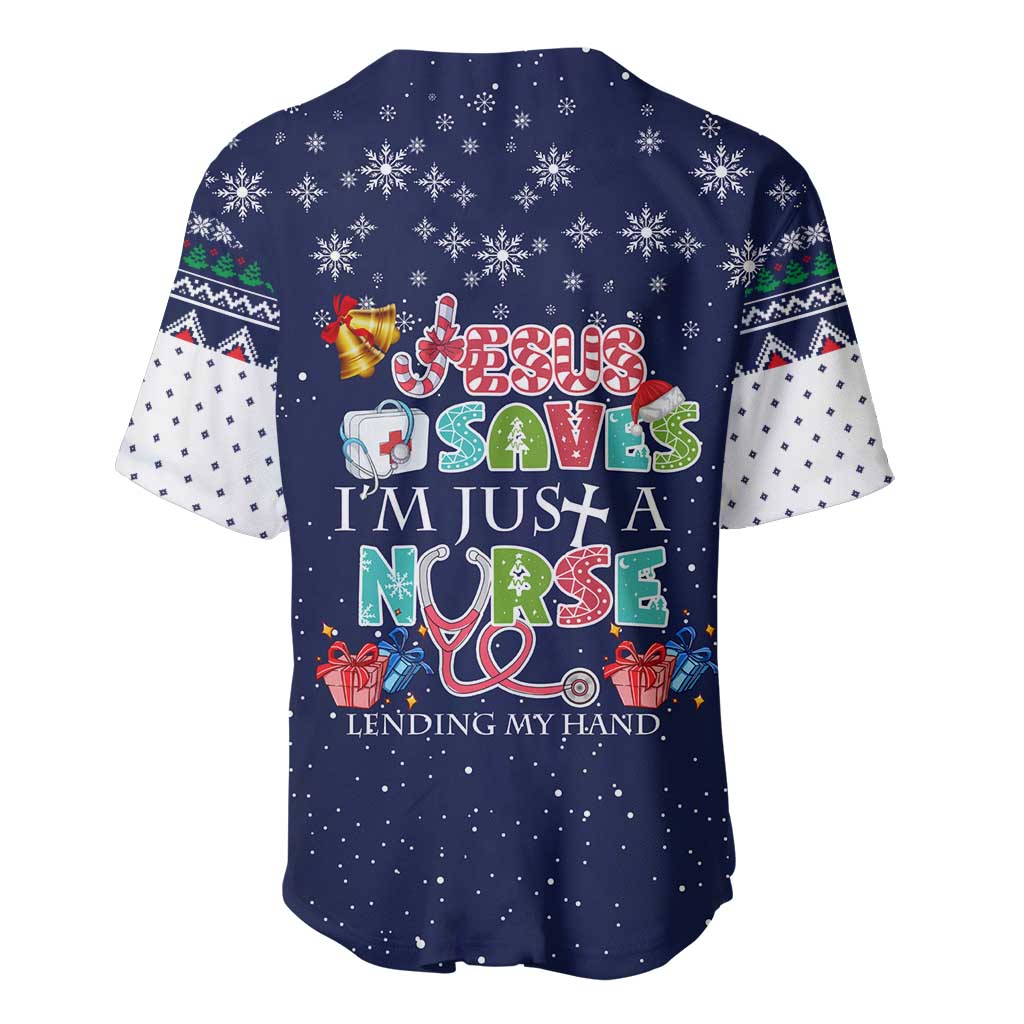 Nurse Life Jesus Christmas Baseball Jersey Xmas Holiday Patterns - Wonder Print Shop