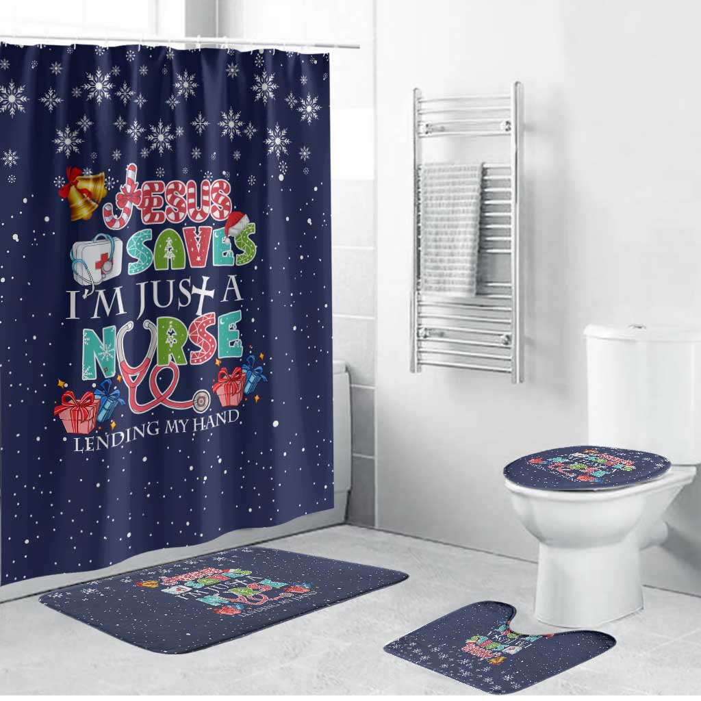 Nurse Life Jesus Christmas Bathroom Set Xmas Holiday Patterns - Wonder Print Shop