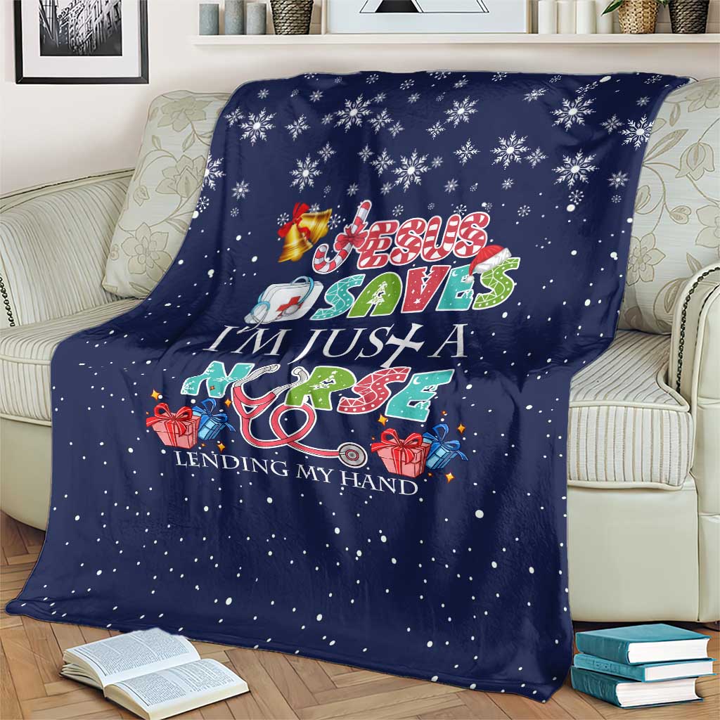 Nurse Life Jesus Christmas Blanket Xmas Holiday Patterns - Wonder Print Shop