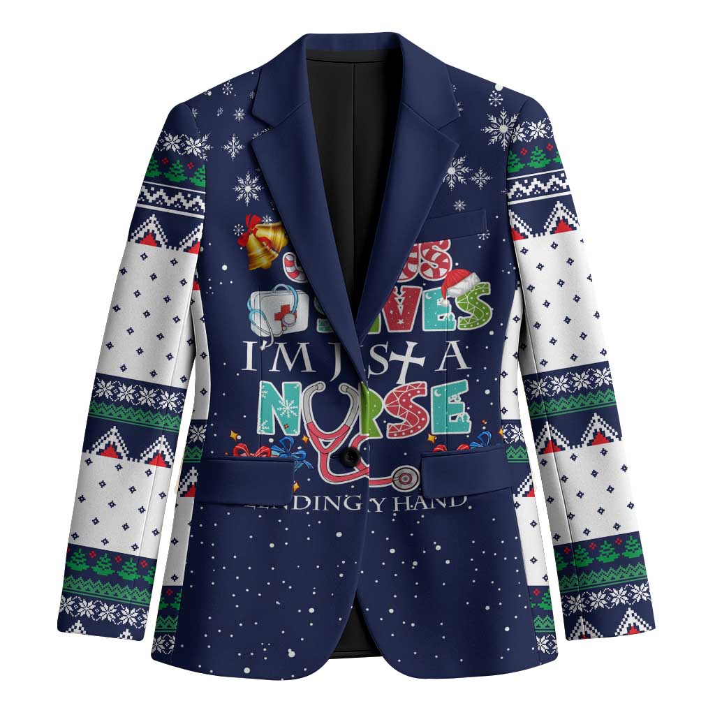 Nurse Life Jesus Christmas Blazer Xmas Holiday Patterns - Wonder Print Shop