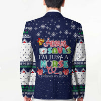 Nurse Life Jesus Christmas Blazer Xmas Holiday Patterns - Wonder Print Shop