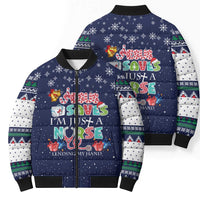 Nurse Life Jesus Christmas Bomber Puffer Jacket Xmas Holiday Patterns - Wonder Print Shop
