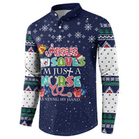 Nurse Life Jesus Christmas Button Sweatshirt Xmas Holiday Patterns - Wonder Print Shop