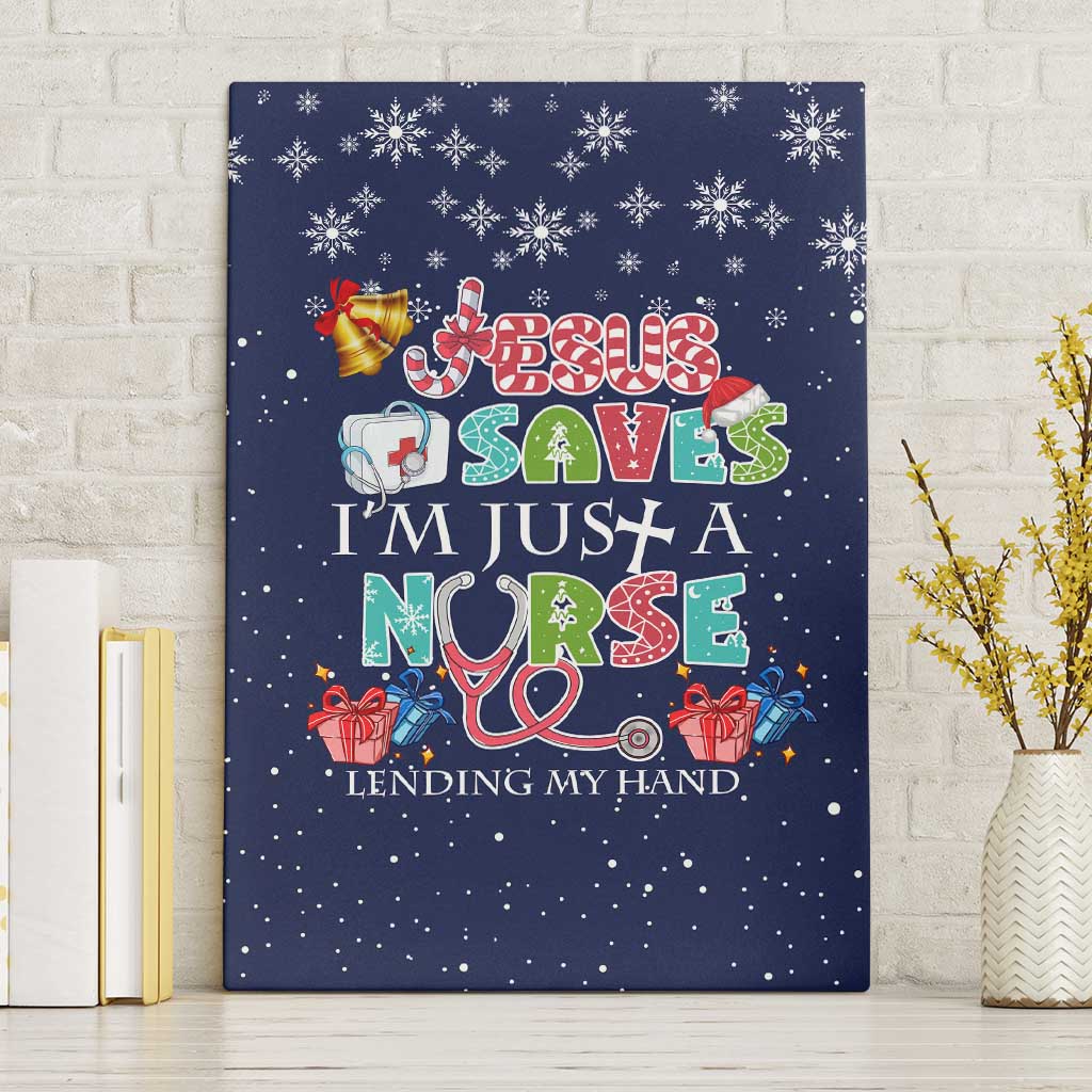 Nurse Life Jesus Christmas Canvas Wall Art Xmas Holiday Patterns - Wonder Print Shop