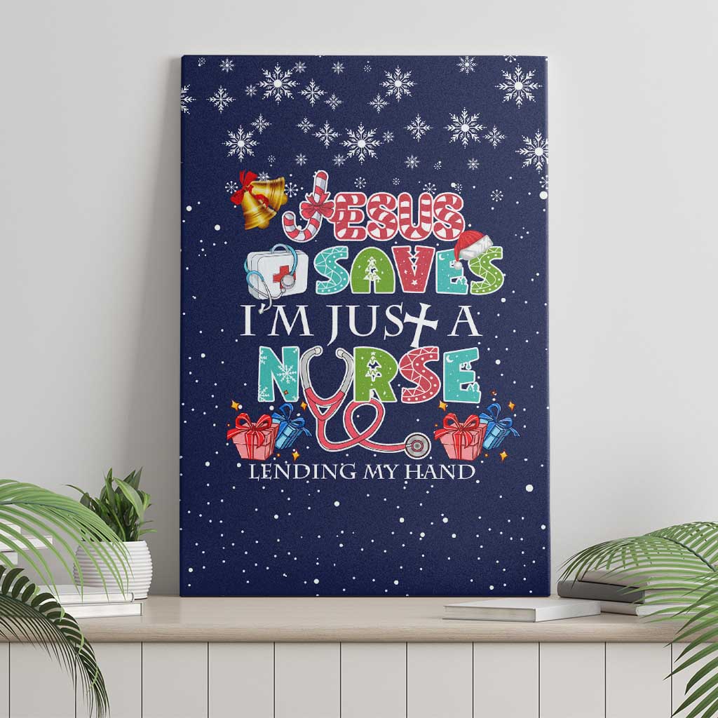 Nurse Life Jesus Christmas Canvas Wall Art Xmas Holiday Patterns - Wonder Print Shop