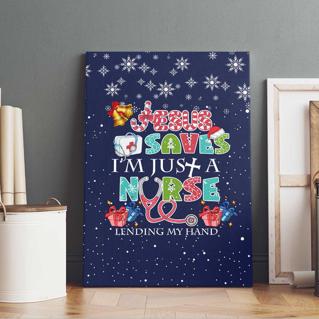 Nurse Life Jesus Christmas Canvas Wall Art Xmas Holiday Patterns - Wonder Print Shop
